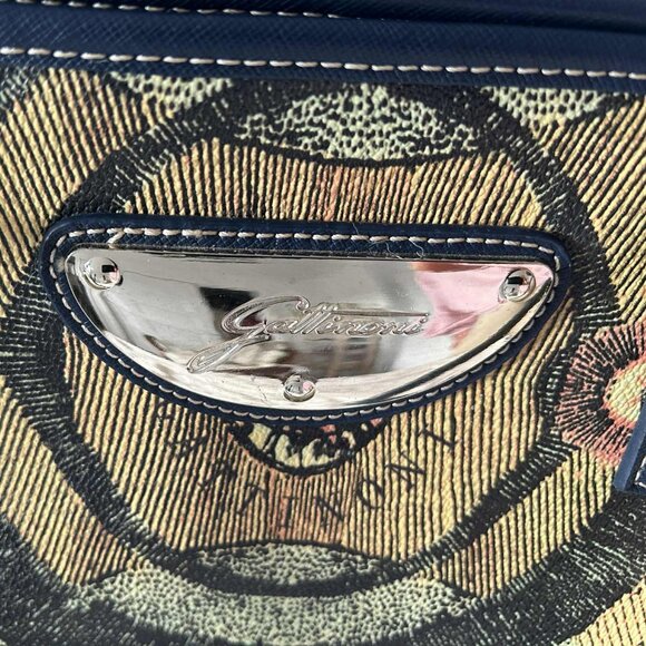 Gattinoni Navy Planetarium Faux-Leather Zip Top & Leopard Lining Purse – US OS - Picture 3 of 12